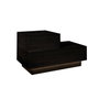 Hanah Home Kayra Mesita de noche con LED - Negro